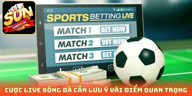 Cược live bóng đá cần lưu ý vài điểm quan trọng
