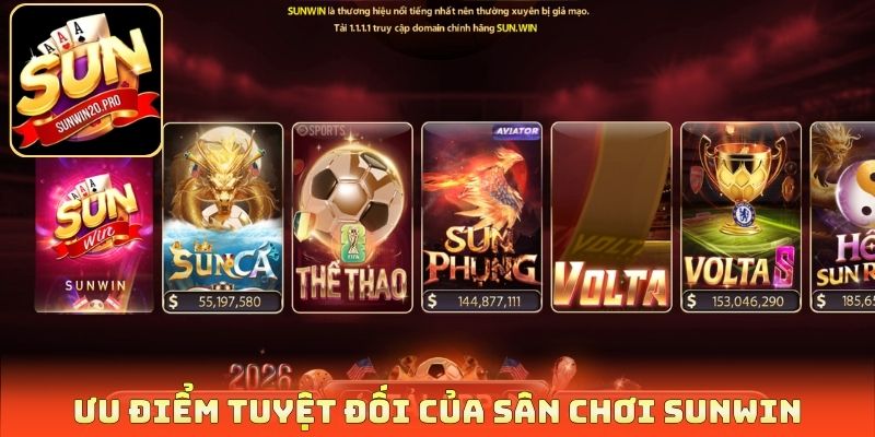 Ưu điểm tuyệt đối của sân chơi Sunwin